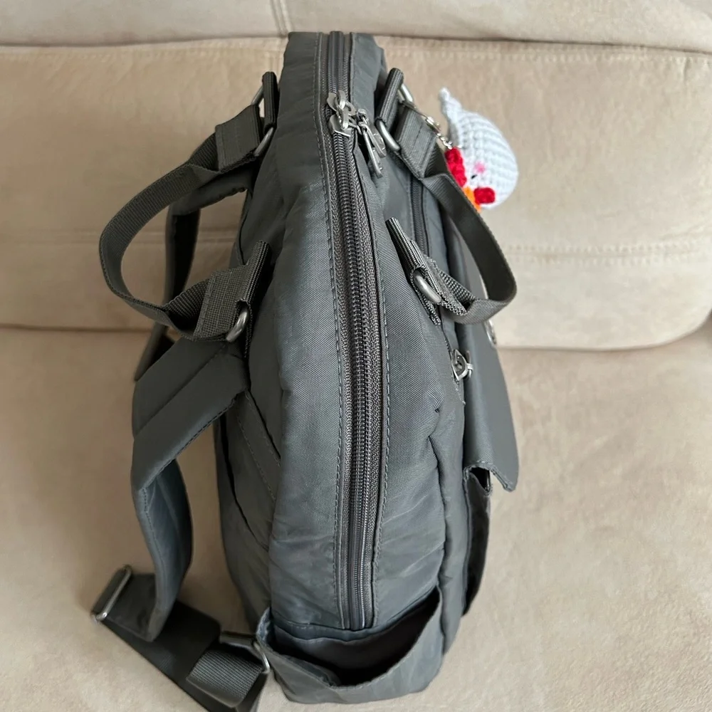 Baggallini Work Travel Backpack with Luggage Sleeve, Double Handles